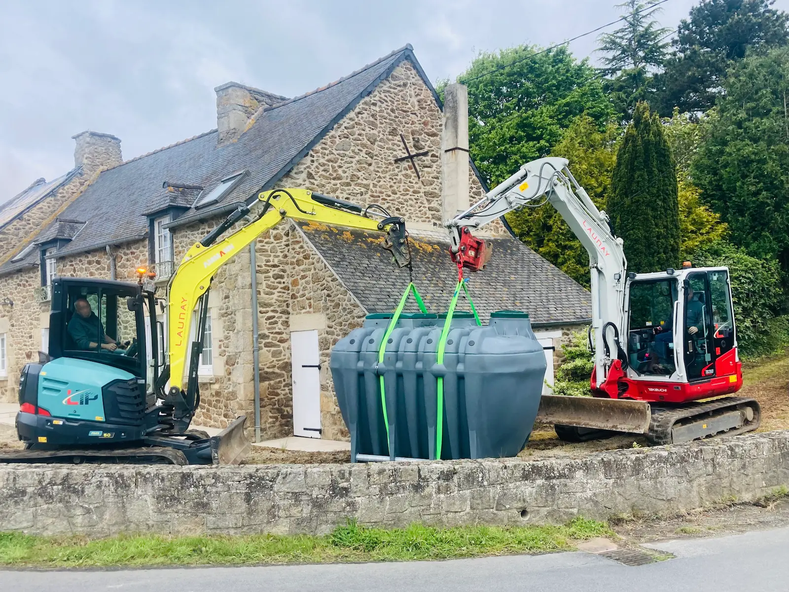 chantier d'assainissement